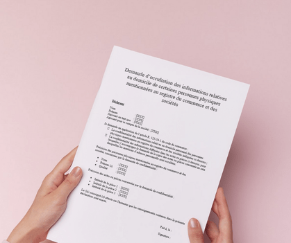 Modele attestation occultation adresse personnelle